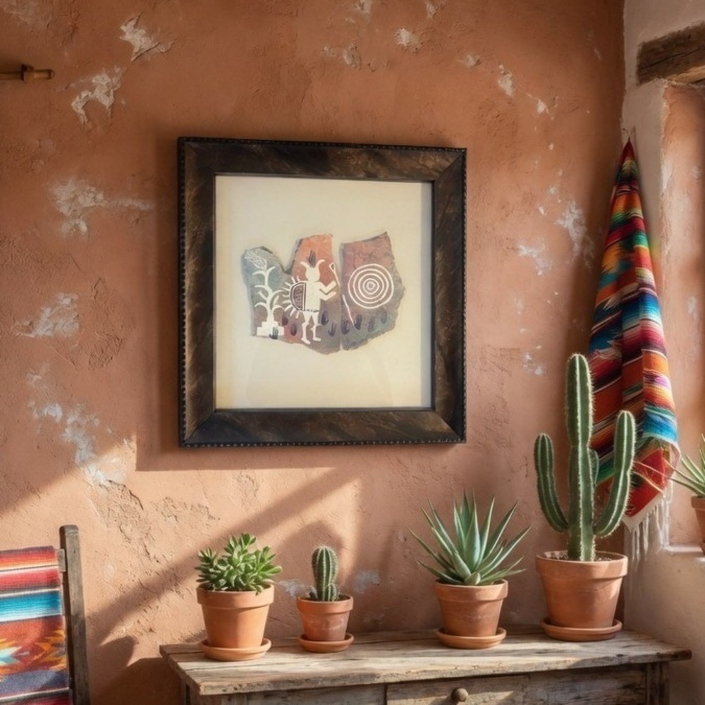 Santa Fe Southwest Art Print by Ginny Hogan Corn Ceremony Size 11x11